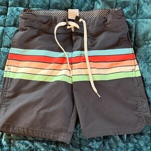 art class Dark Gray Shorts with Striped Waistband